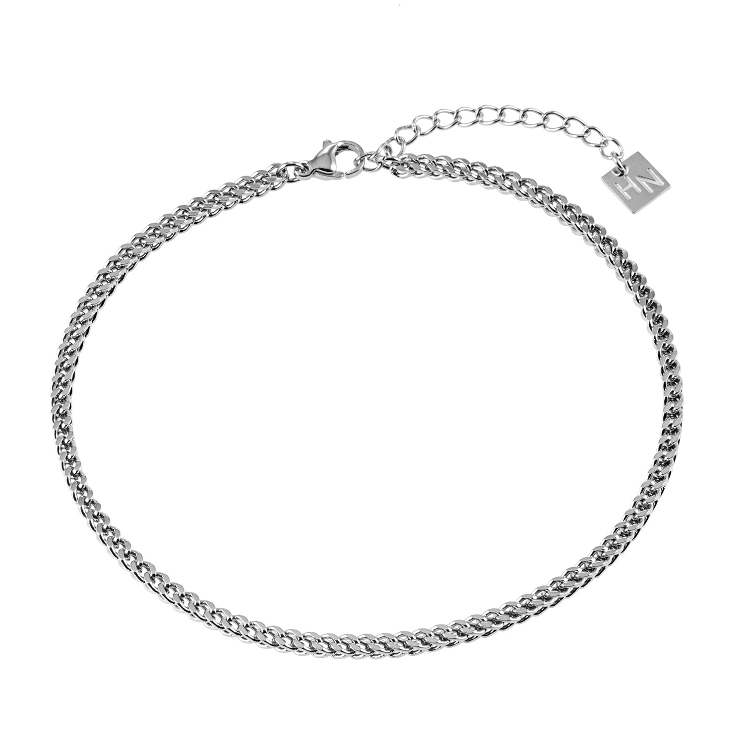 BILLIE LG: Cuban Link Chain Silver Anklet