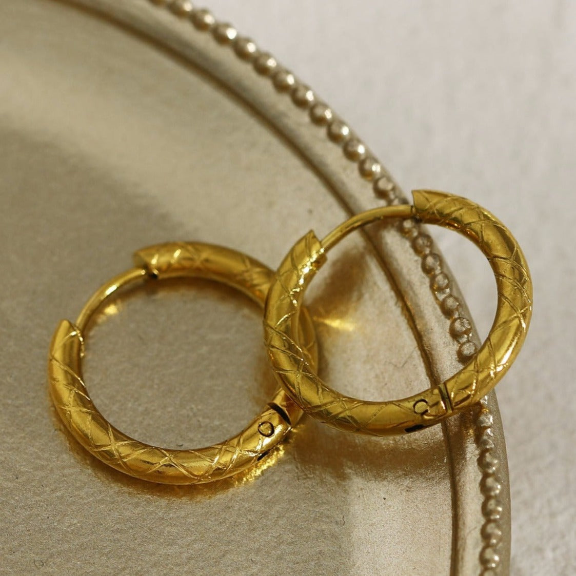 Decorative clearance hoop earrings