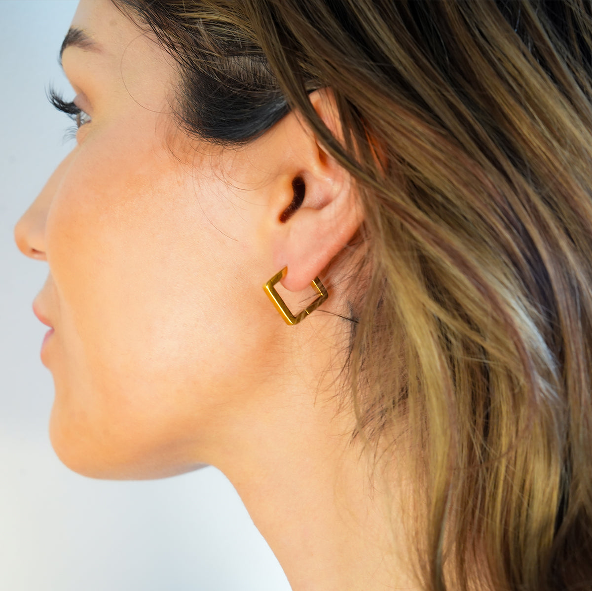 AFRIDDA: Mini Square Geometric-Chic Hoop Earrings