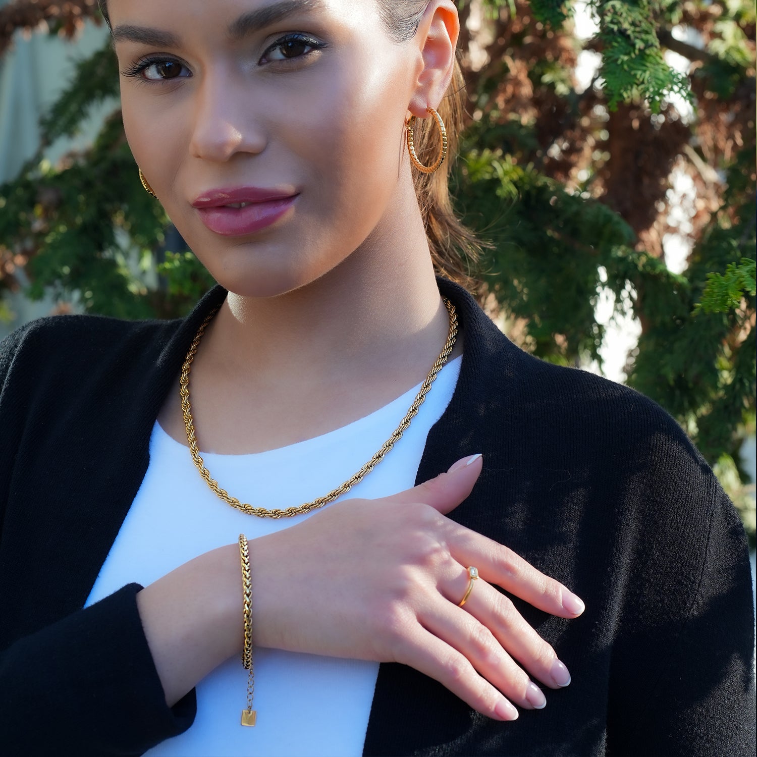 Style ALBANY: Chunky Gold Chain Necklace