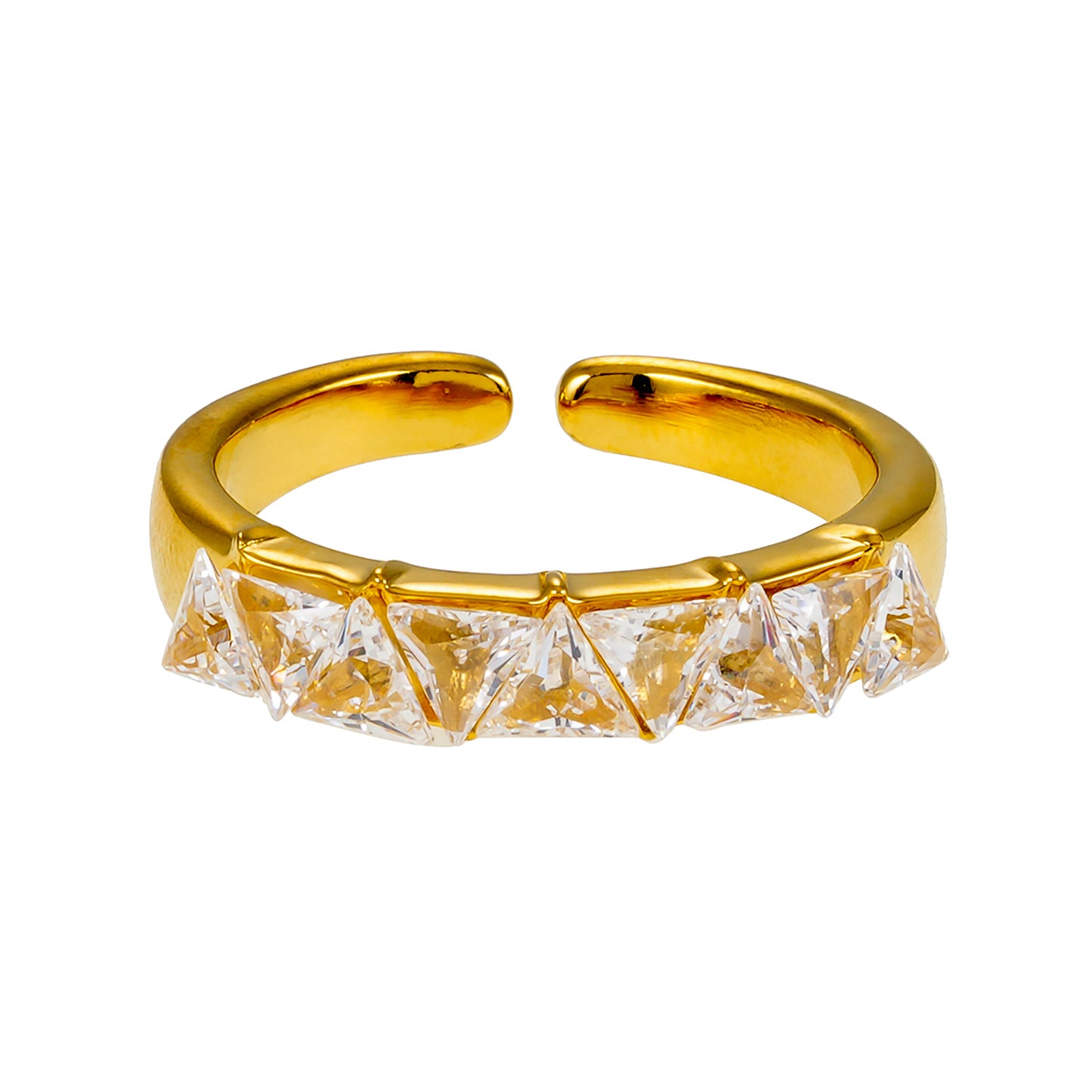 Style ALLY Gold: Zirconia Encased Row Ring