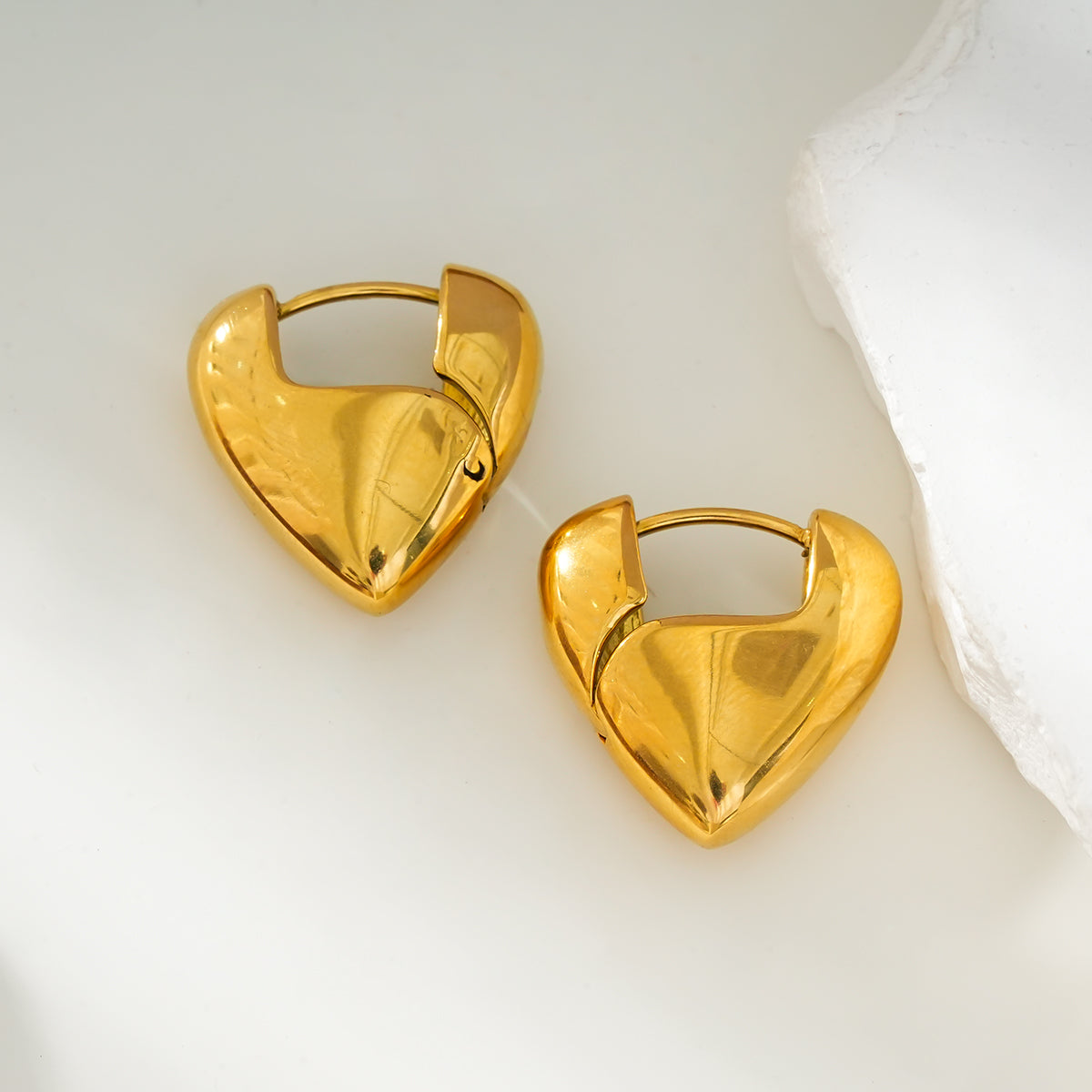 ALPERTON: A Symbol of Everlasting Love - Abstract Heart Shaped Mini Earrings