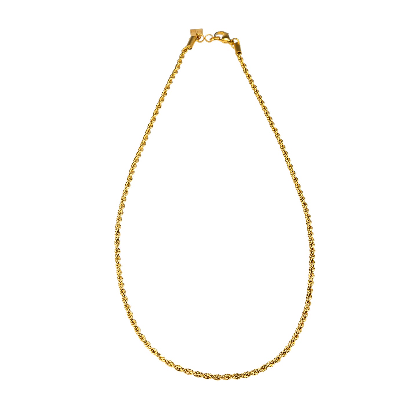 Style BALHAM 7678: Rope Chain Textured Gold Necklace