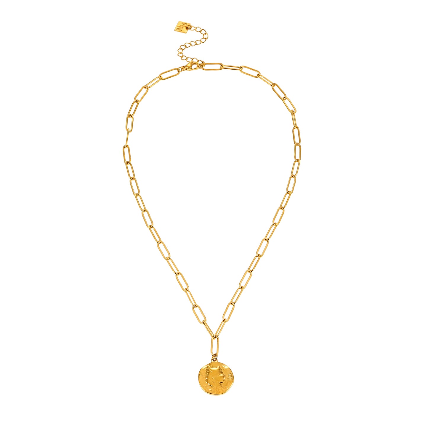 BILBAO Gold: Roman Coin Pendant Chain Necklace.