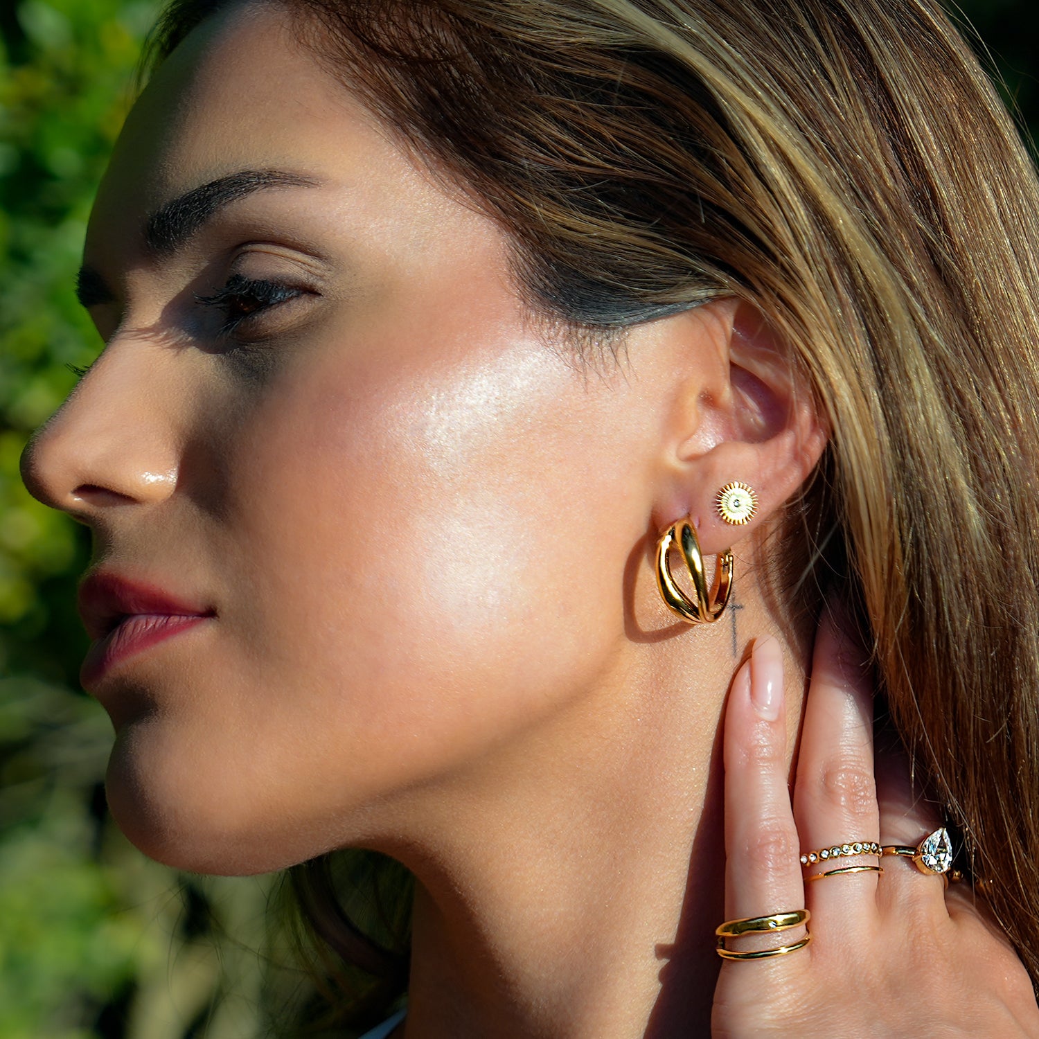 Style CAPITOLA: 'Night Star' Stud Earrings Gold