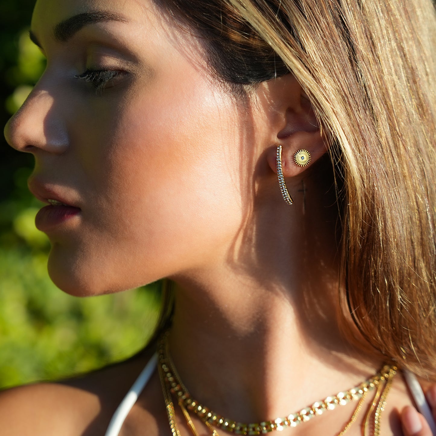 Style CAPITOLA: 'Night Star' Stud Earrings Gold