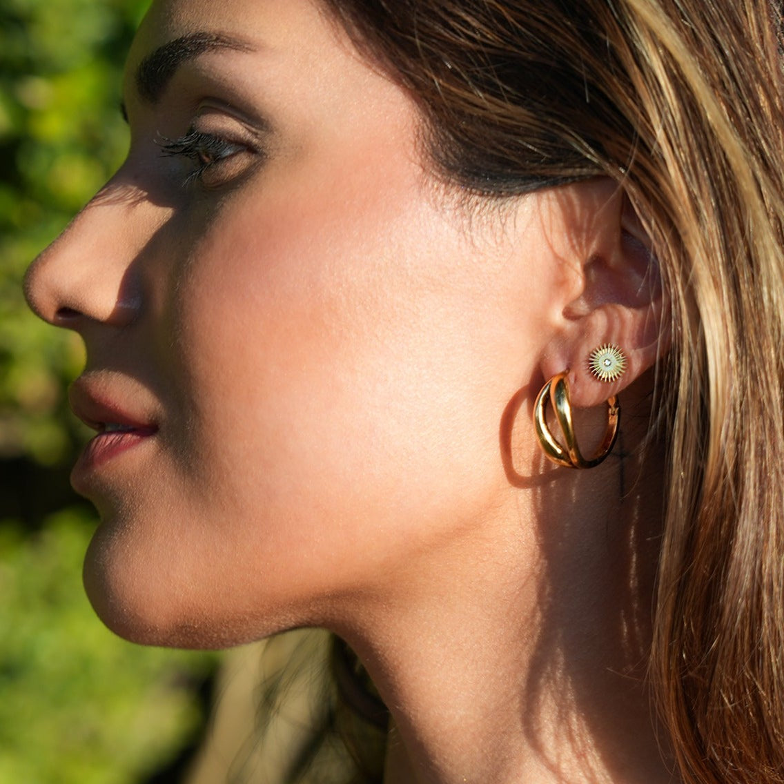 Style CAPITOLA: 'Night Star' Stud Earrings Gold