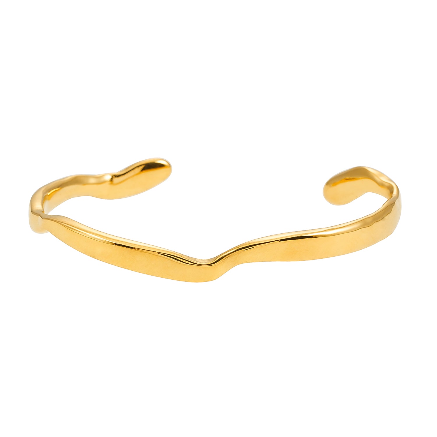 Style CHANBA: Avant Garde Abstract Shaped Bracelet in Gold