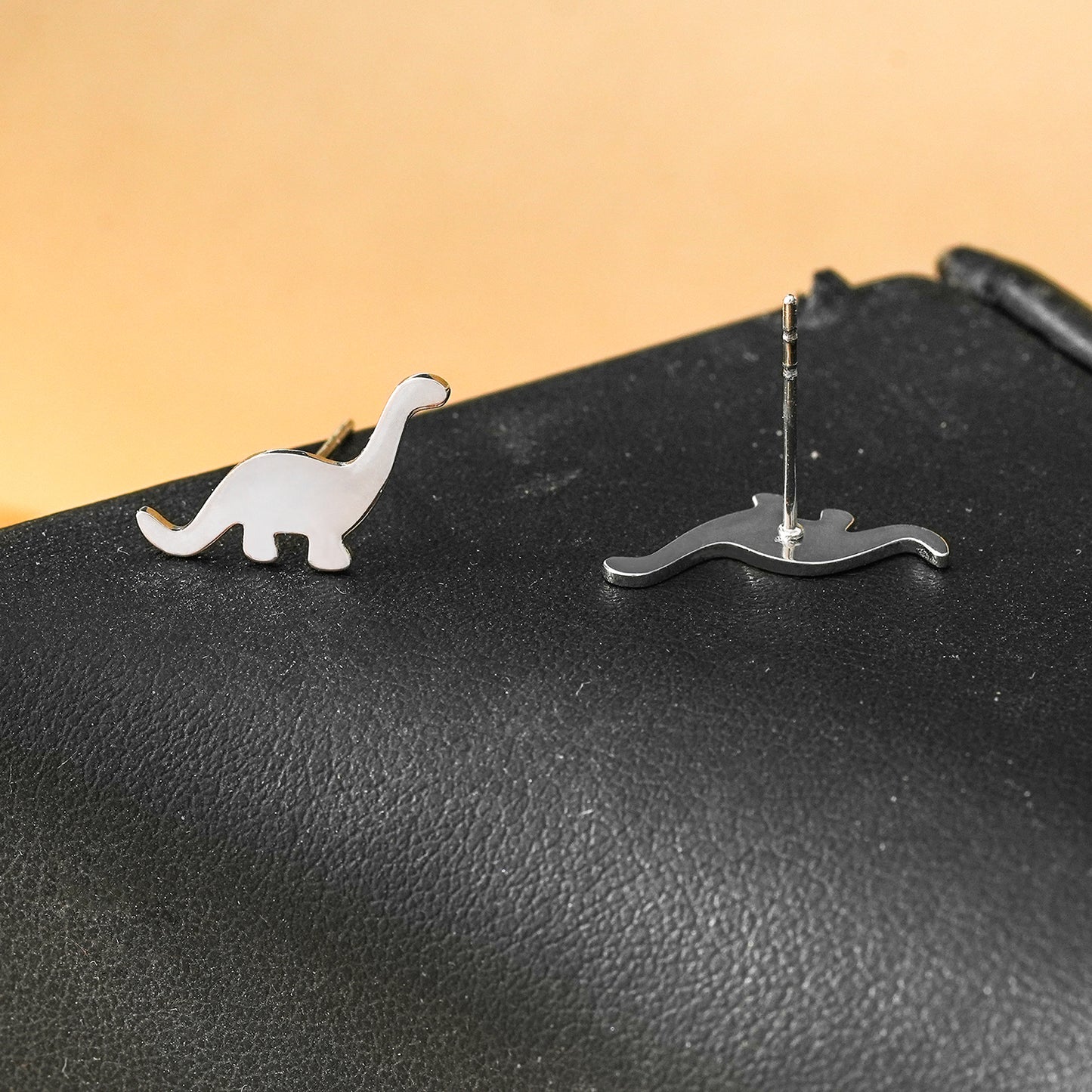 Style DINO: Dinosaur Stud Earrings in Silver