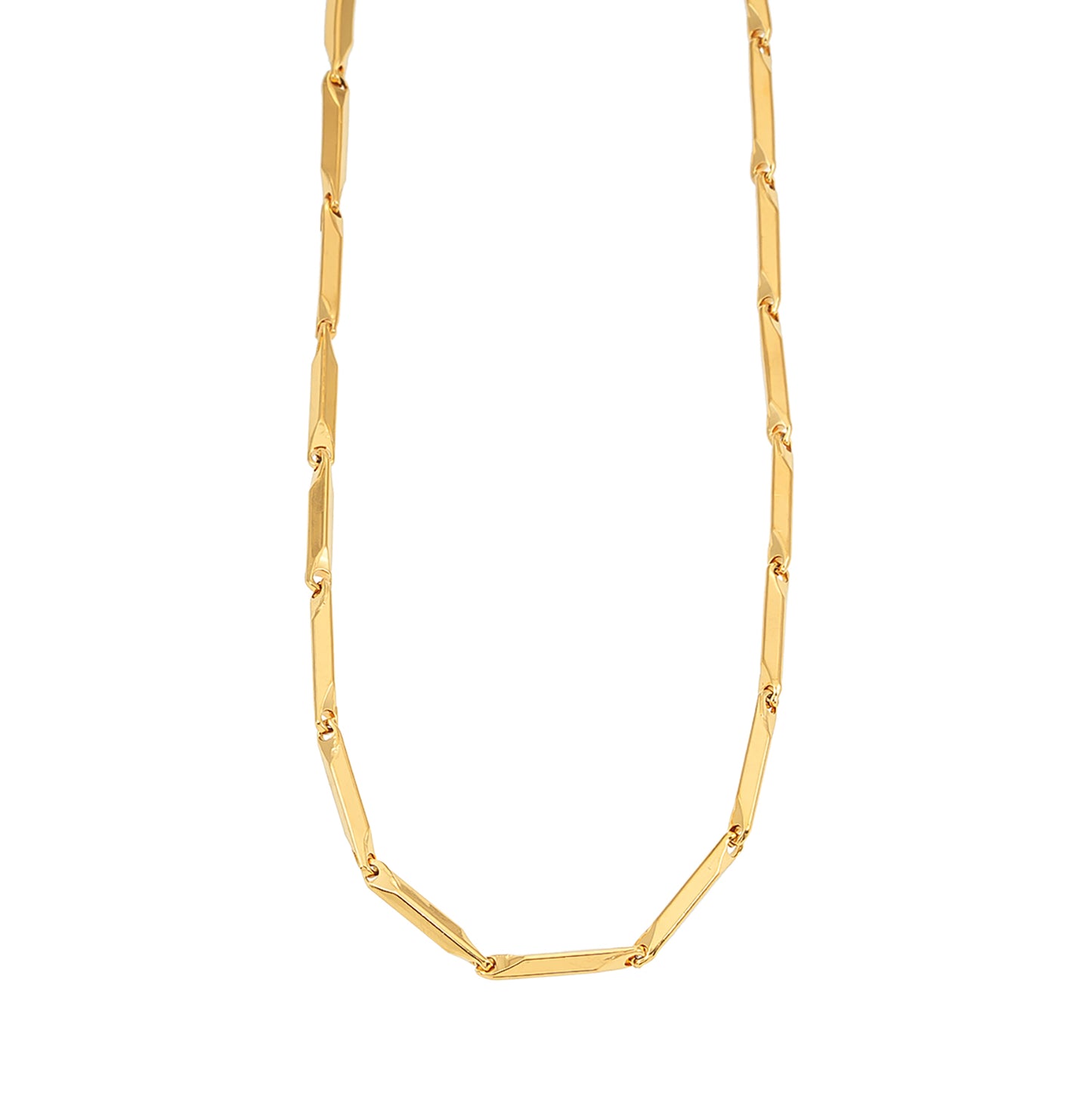 Style GUMIA Gold: Minimalist Geometric Shaped Beaded Chain Necklace