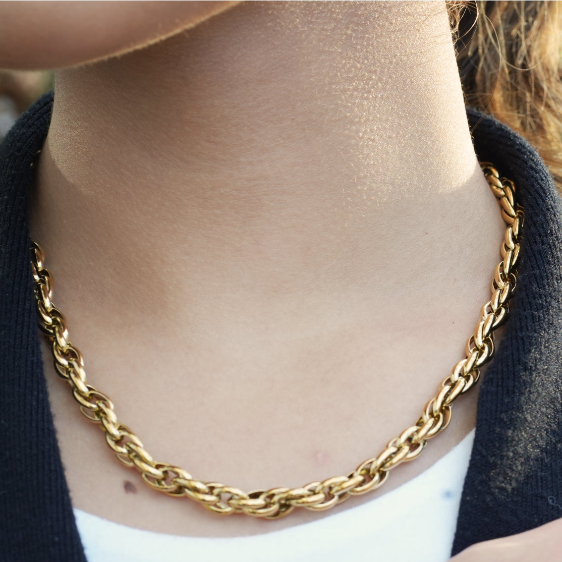 Style ISLINGTON: Chunky Intricate Multi-Link Chain Necklace