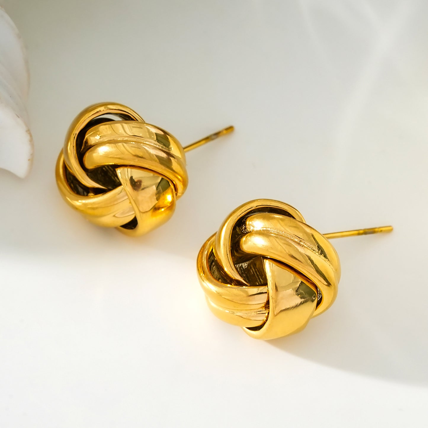 JATANI: Contemporary Love-Knot Stud Earrings