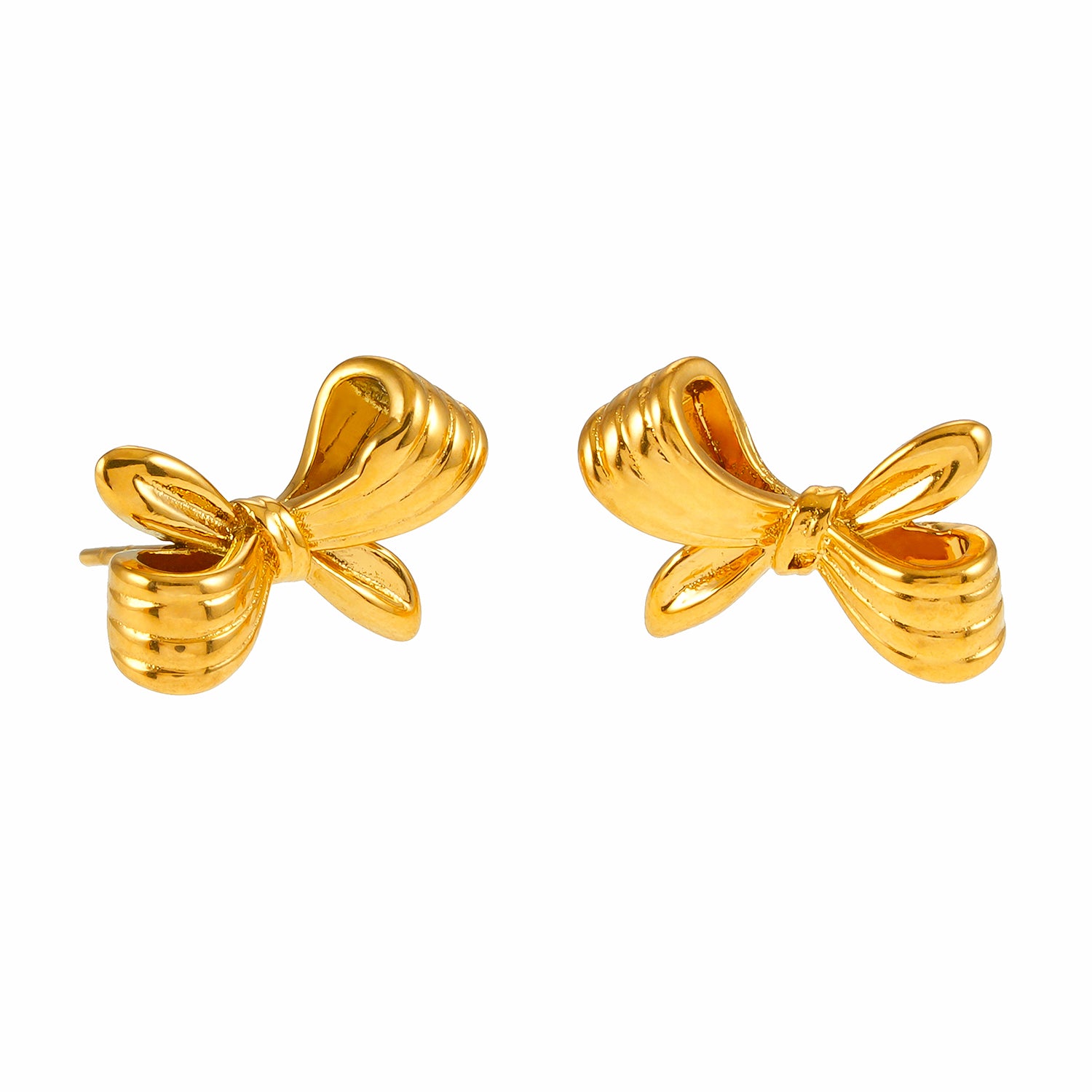 MISTY: Mini Bow Shaped Stud Earrings in Gold