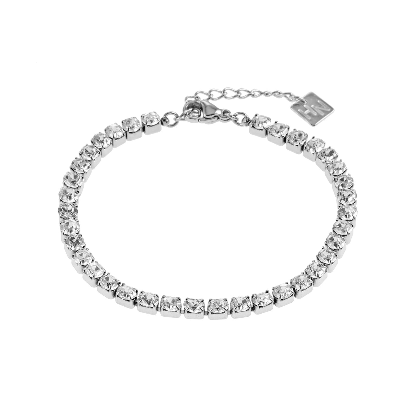 RITMO White Gold (Silver Toned): Classic Tennis Bracelet – Timeless Elegance for Every Occasion