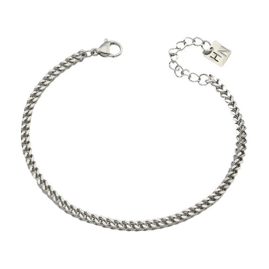 Style BILLIE: Cuban Link Chain Silver Bracelet